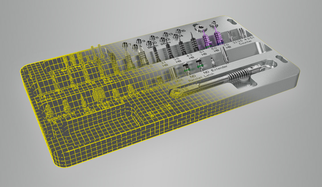 03 Portfolio Ricreativi Agenzia Di Comunicazione C Tech Implant Render Modellazione 3d El Metal Kit