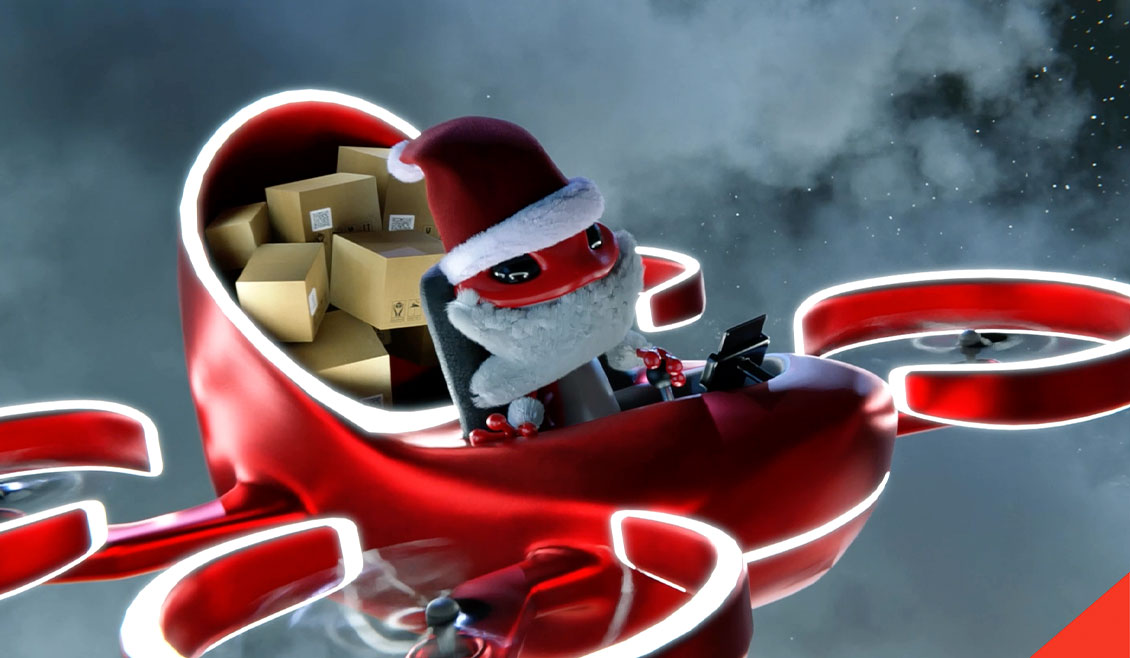 02 Portfolio Ricreativi Dacom Video 3D Animazione Cartone Mascotte Jecom Character Buon Natale Bologna Agenzia Comunicazione